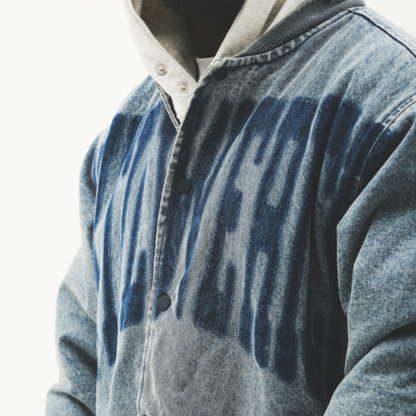 VINTAGE DENIM BASEBALL JACKET I-0009