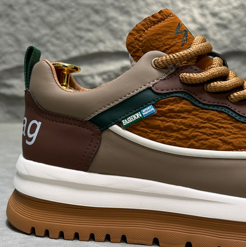 LACE-UP THICK SOLE SNEAKERS I-0191