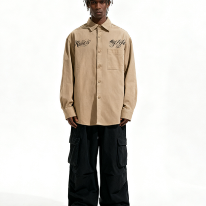 VINTAGE CHICANO TATTOO WORK SHIRT I-0170