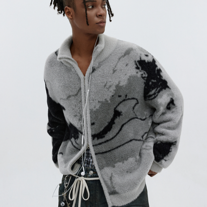 RETRO GRADIENT CARDIGAN JACKET