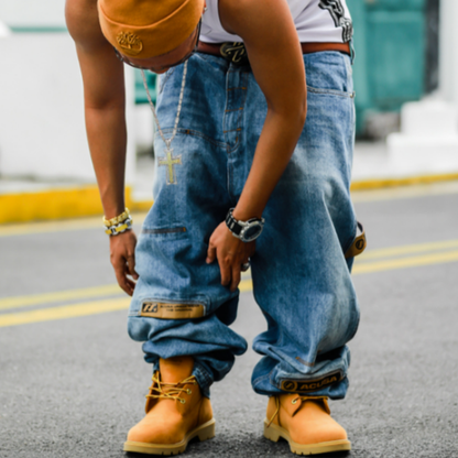 HEAVY WASH HIP-HOP JEANS I-0133