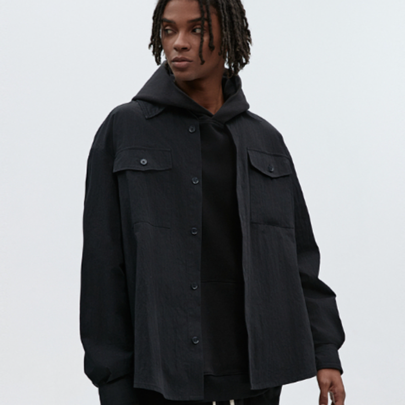 PEPLUM LONG SLEEVE SHIRT I-0093