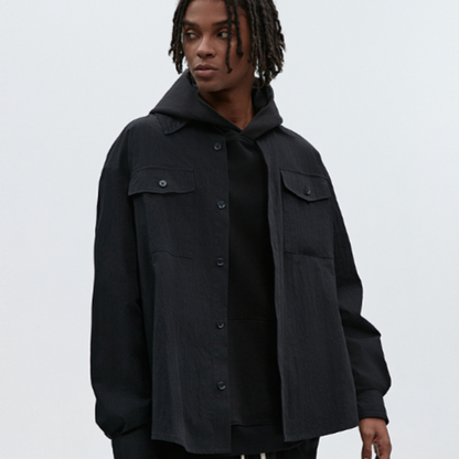 PEPLUM LONG SLEEVE SHIRT I-0093