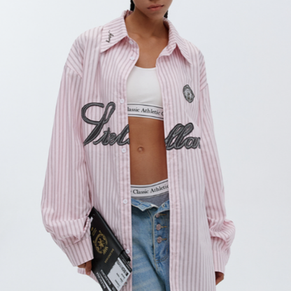 STRIPE LONG SLEEVE SHIRT I-0094