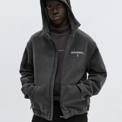 HEAVYWEIGHT TWEED HOODIE JACKET I-0077