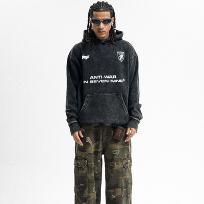 VINTAGE VELVET HOODED SWEATSHIRT I-0156