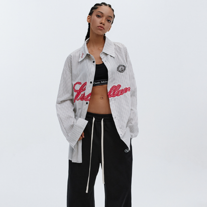 STRIPE LONG SLEEVE SHIRT I-0094