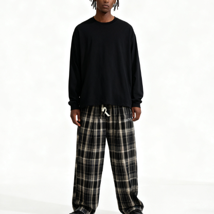 FUNKY PLAID STREET PANTS I-0171