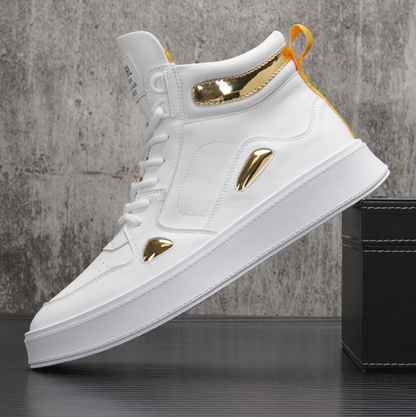 Two-tone lace-up sneakers I-0190