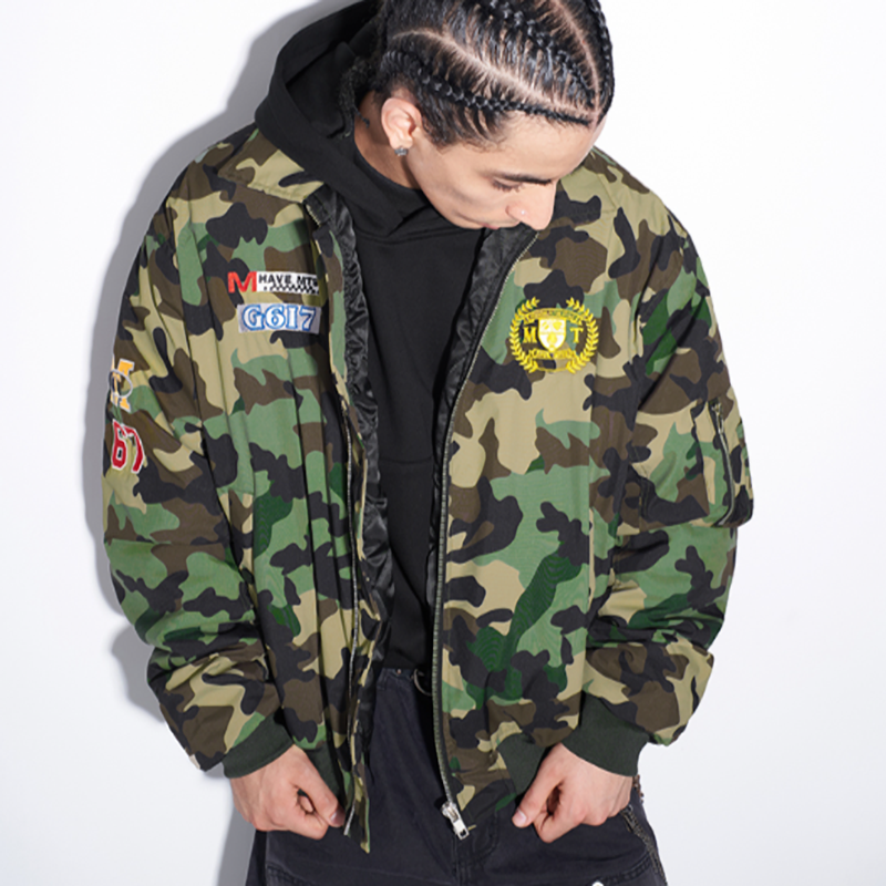 CAMOUFLAGE WATERPROOF COACH JACKET I-0182