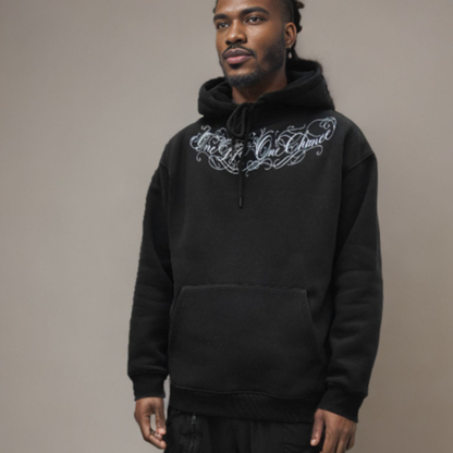 TATTOOED FLORAL HOODIE I-0114