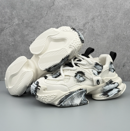 GRAFFITI THICK-SOLE SNEAKERS I-0234