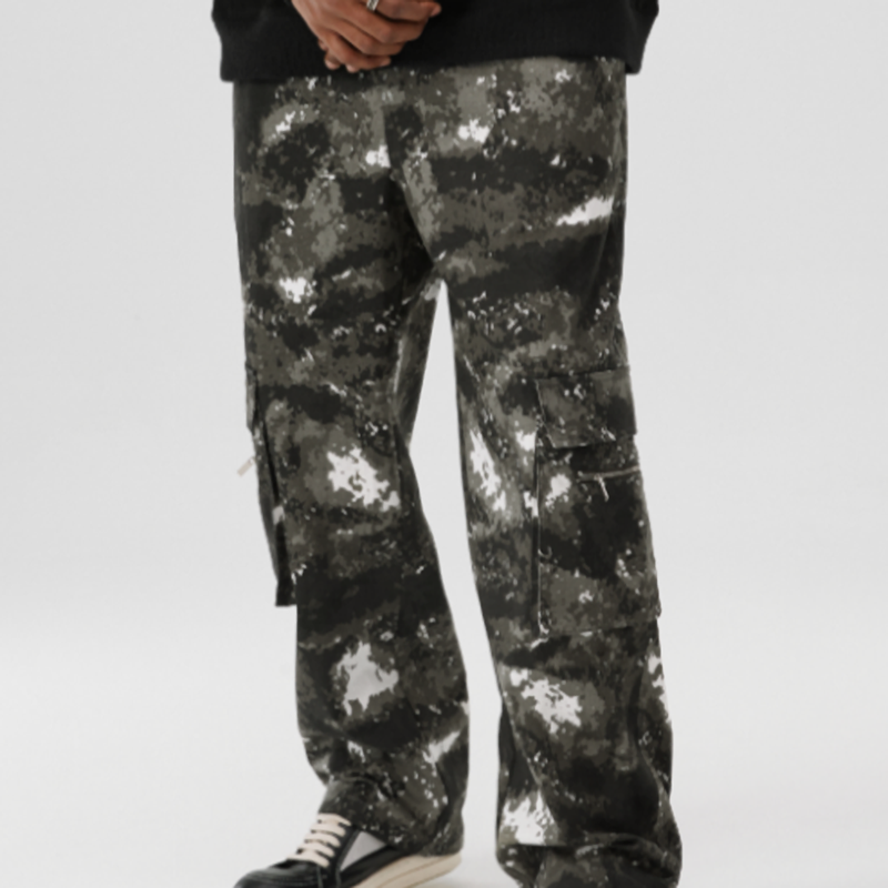 CAMOUFLAGE DRAWSTRING PANTS I-0088