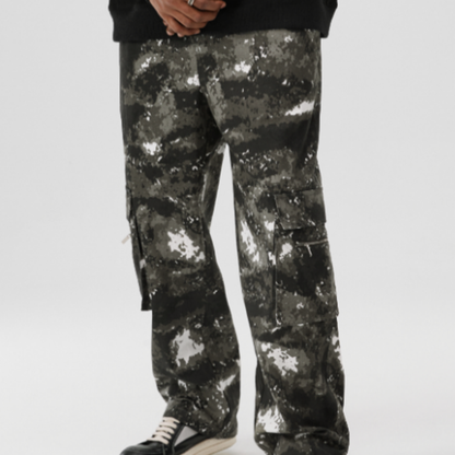 CAMOUFLAGE DRAWSTRING PANTS I-0088