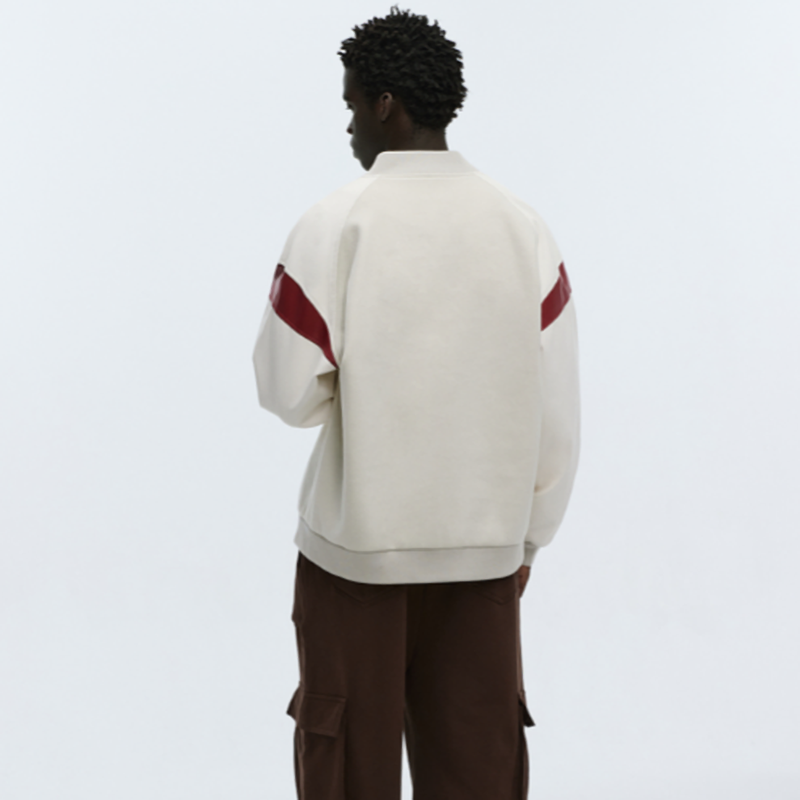 RETRO SPLICED BASEBALL JACKET I-0087