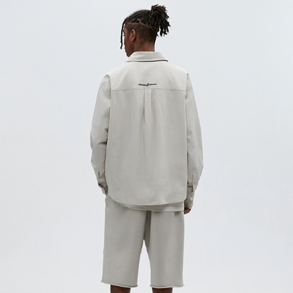 PEPLUM LONG SLEEVE SHIRT I-0093