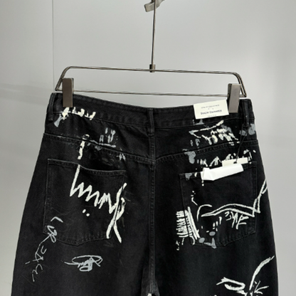 URBAN GRAFFITI WIDE LEG PANTS I-0153