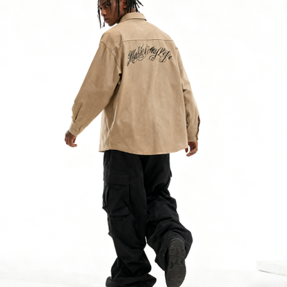 VINTAGE CHICANO TATTOO WORK SHIRT I-0170