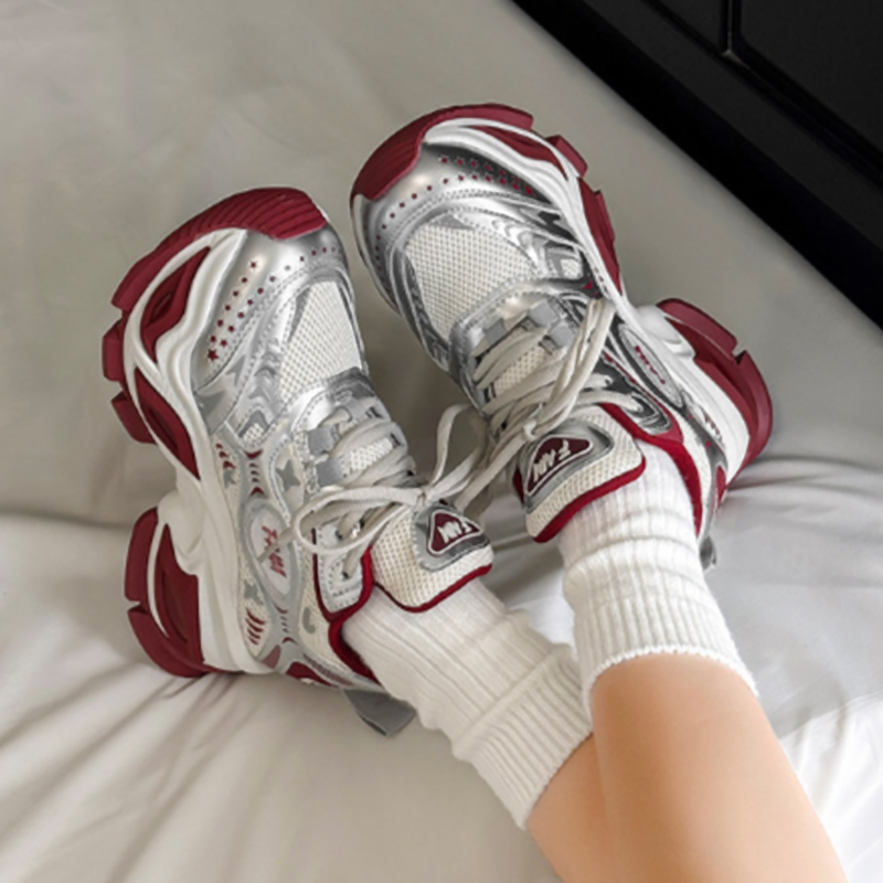 SPRING RED CASUAL SNEAKERS I-0224