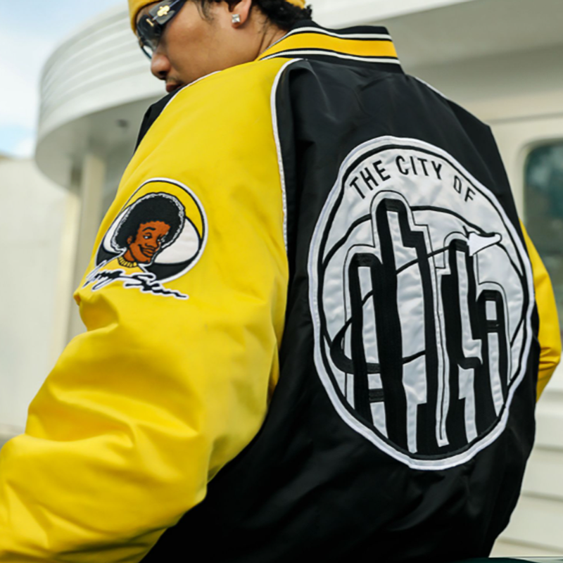 EMBROIDERED WINDPROOF BASEBALL JACKET I-0127