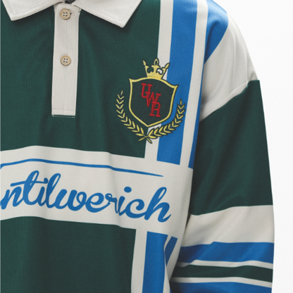 COLOR BLOCK LONG SLEEVE POLO I-0005