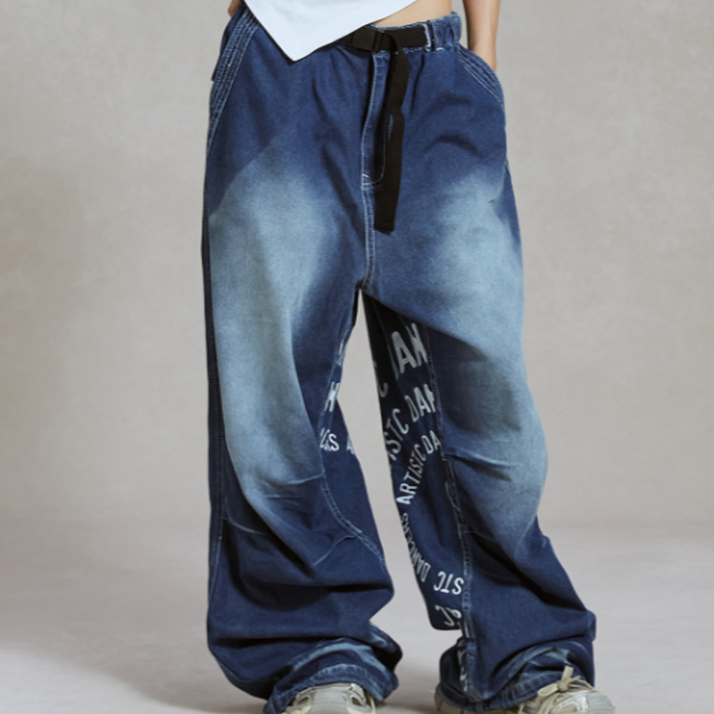 EMBROIDERED WIDE LEG DANCE PANTS I-0144