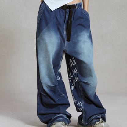 EMBROIDERED WIDE LEG DANCE PANTS I-0144