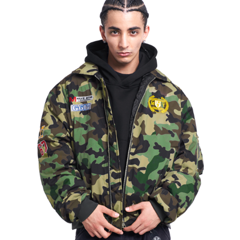CAMOUFLAGE WATERPROOF COACH JACKET I-0182