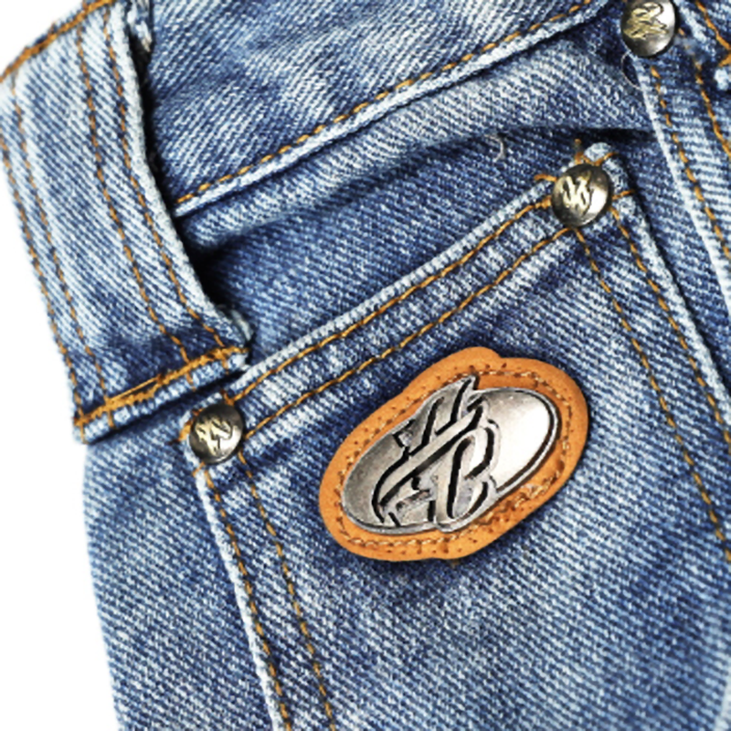 EMBROIDERED DENIM PANTS I-0131