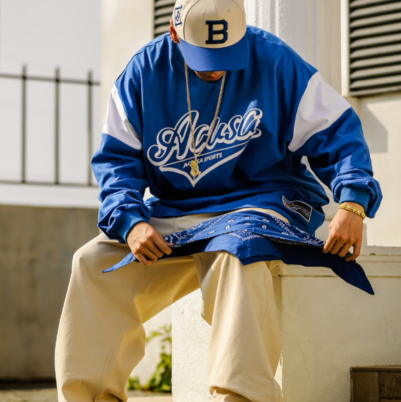 RETRO HIP-HOP COLORBLOCK TEE I-0125