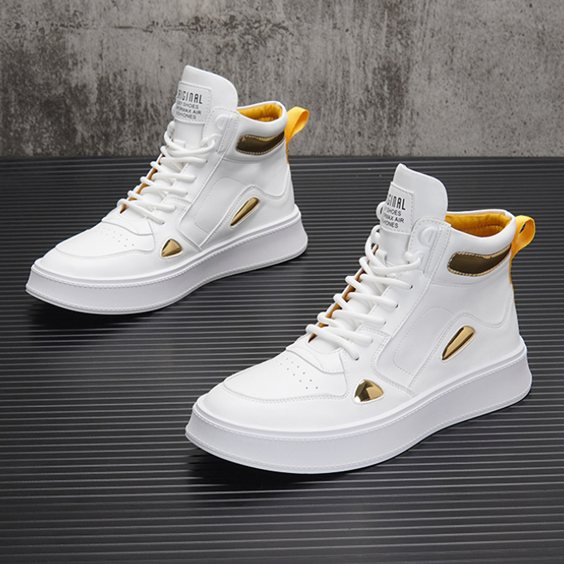 Two-tone lace-up sneakers I-0190