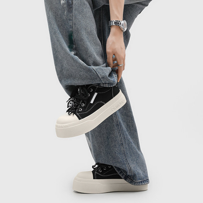 DENIM PLATFORM SNEAKERS I-0247