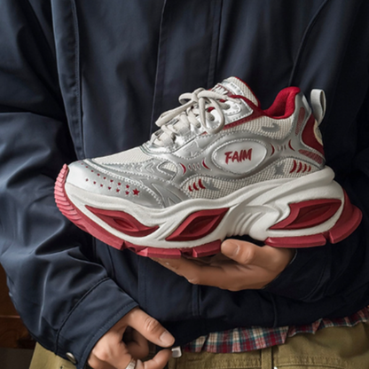 SPRING RED CASUAL SNEAKERS I-0224