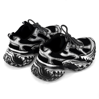 BLACK KNIGHTS THICK SOLE SNEAKERS I-0203