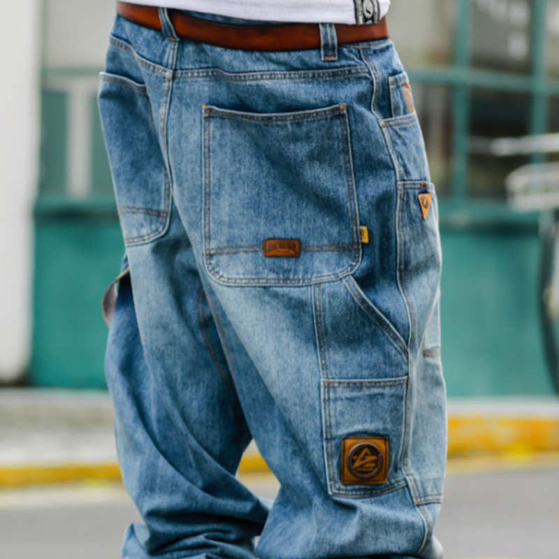 HEAVY WASH HIP-HOP JEANS I-0133