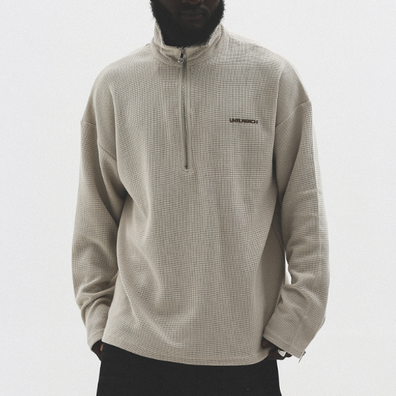 LOOSE HALF-ZIP SWEAT SHIRTI-0010