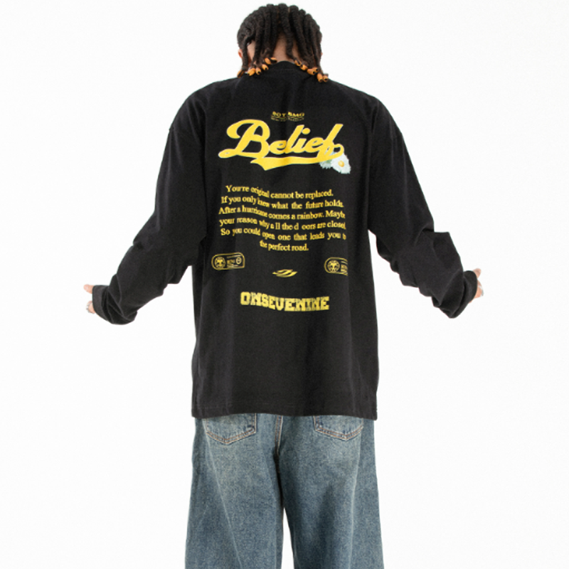 HEAVYWEIGHT COTTON LONG SLEEVE TEE I-0162