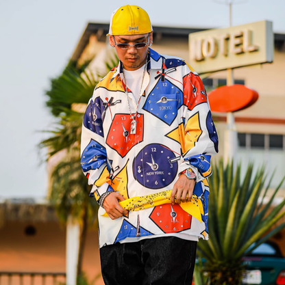 HIP-HOP COLOR DIAL SHIRT I-0128