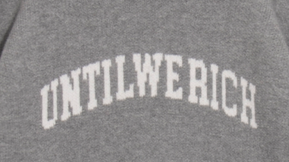 LOOSE HOODED KNIT SWEATSHIRT I-0015