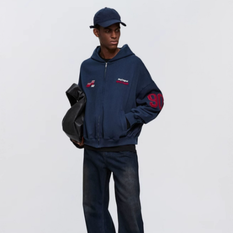 RETRO EMBROIDERED HOODED JACKET I-0066