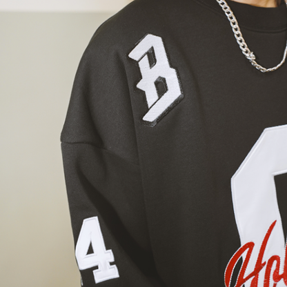 EMBROIDERED HIP HOP SWEATSHIRT I-0196