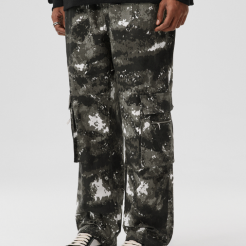 CAMOUFLAGE DRAWSTRING PANTS I-0088