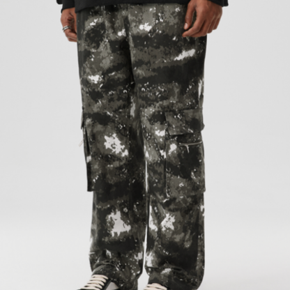 CAMOUFLAGE DRAWSTRING PANTS I-0088