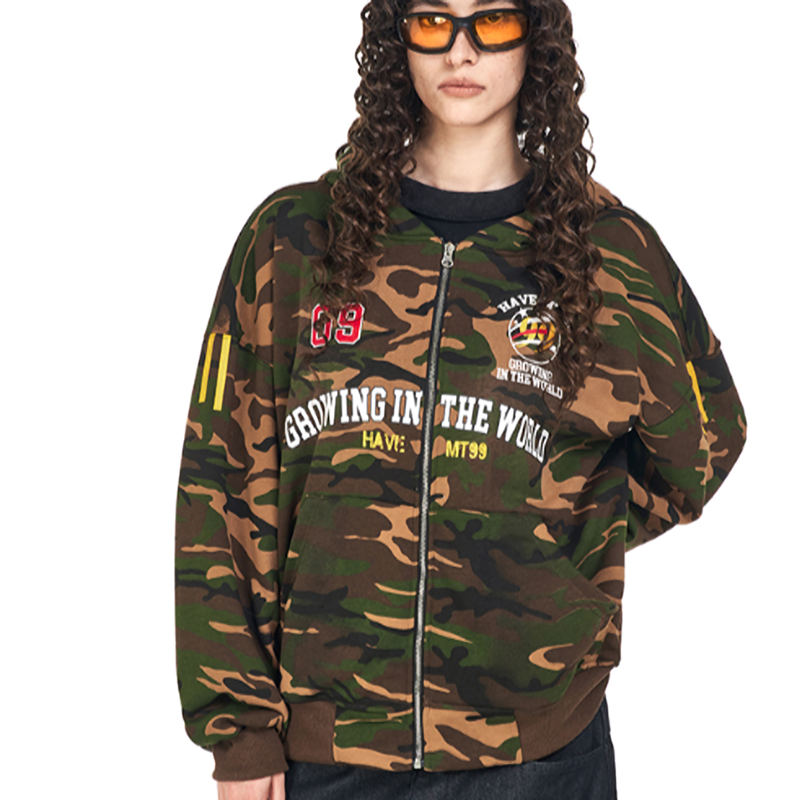RETRO CAMO HOODED SWEATSHIRT I-0185