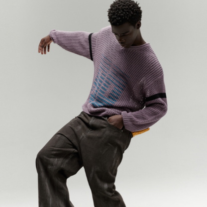 VINTAGE V-NECK KNIT SHIRT I-0069