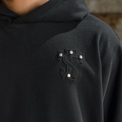 VINTAGE STUDDED HOODIE JACKET I-0049