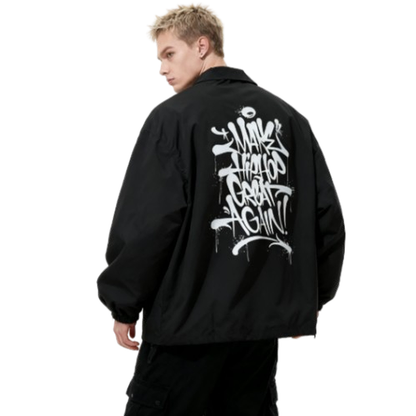 RETRO HIP-HOP COACH JACKET I-0107