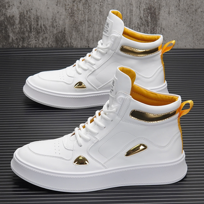 Two-tone lace-up sneakers I-0190