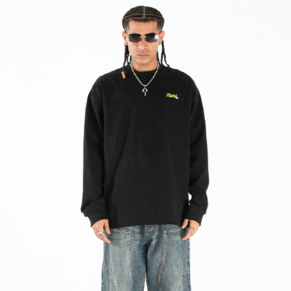 HEAVYWEIGHT COTTON LONG SLEEVE TEE I-0162