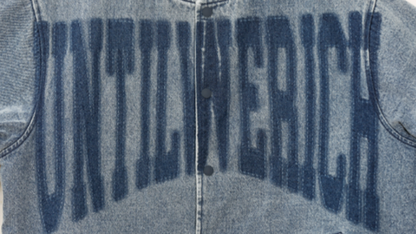 VINTAGE DENIM BASEBALL JACKET I-0009